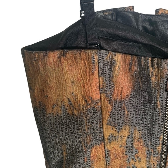 Cue Dress Mini Strapless Grad Event Party Dress Removable Straps Bronze Grey 8 - Picture 6 of 15